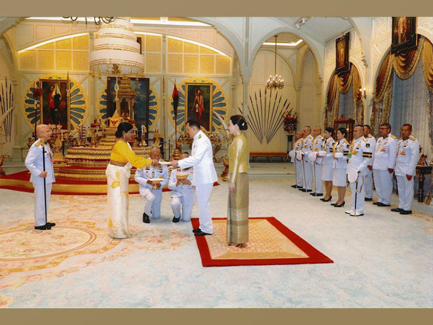 Ambassador Wijayanthi Edirisinghe granted a royal audience to present the Letter of Credence to King Maha Vajiralongkorn Phra Vajiraklaochaoyuhua of Thailand 