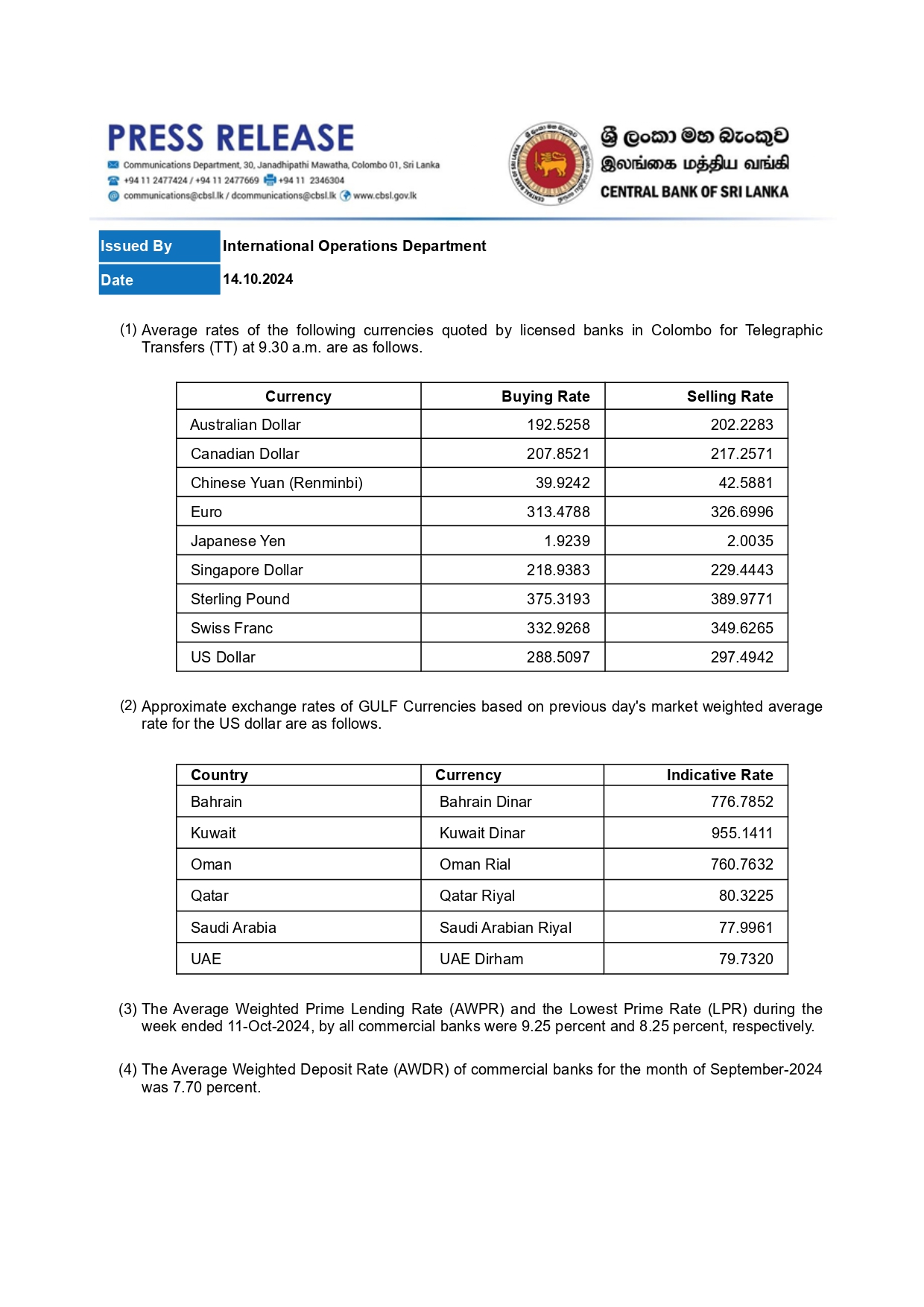 TT Rates as at 14 10 2024 page 0001